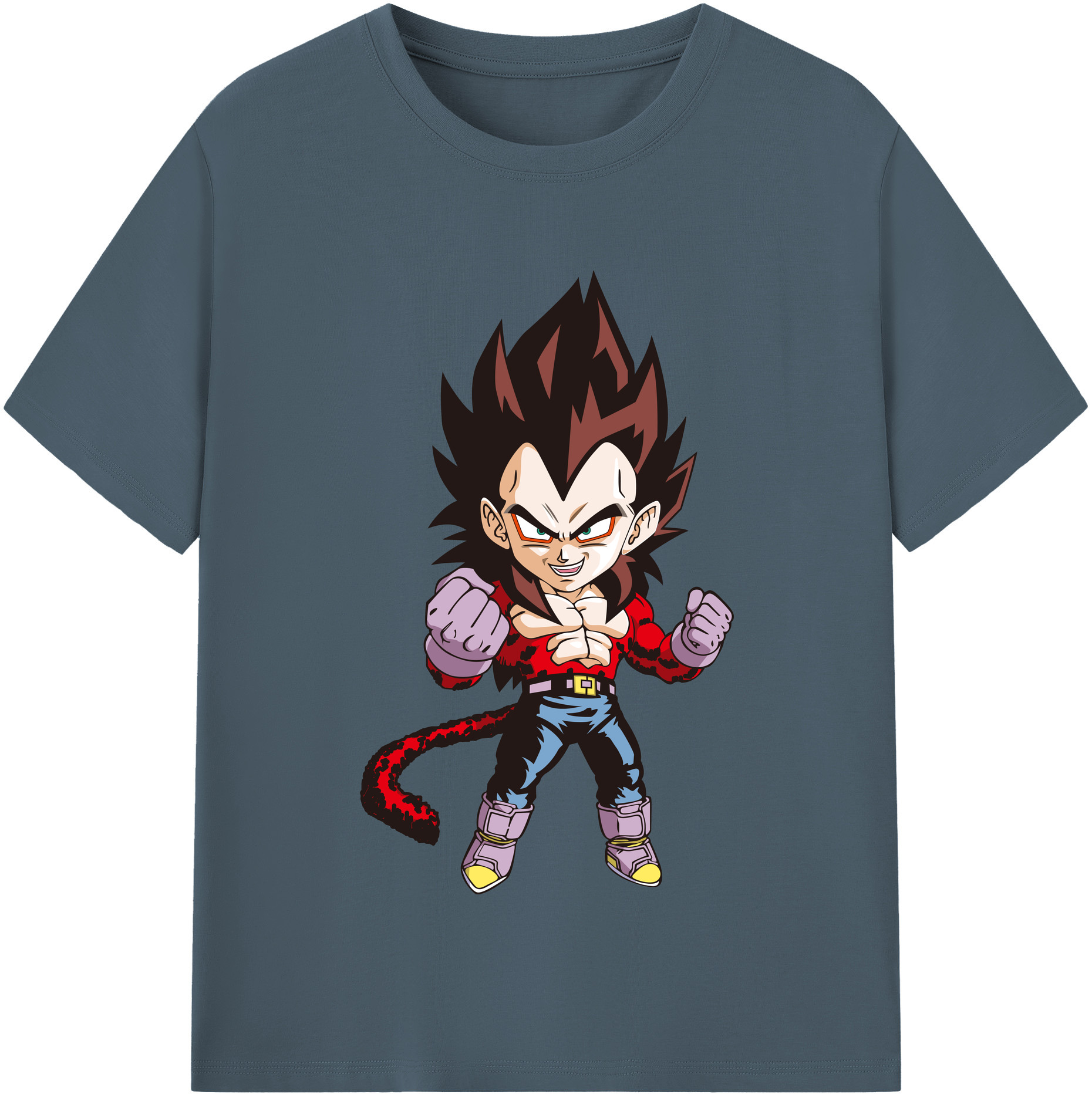 （画像用） ドラゴンボール ベジータ四世（Bejīta Yonsei）DRAGON BALL Vegeta IV 綿100％半袖Tシャツ（フロントプリント）